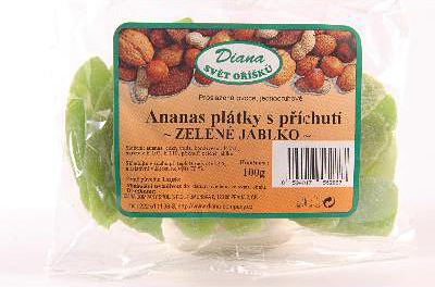 LEŠETICKÝ maso uzeniny - rozvoz zboží z eshopu Praha - Ananas plát.zel. jablko 100g Diana