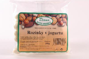 LEŠETICKÝ maso uzeniny - rozvoz zboží z eshopu Praha - Rozinky v jogurtu 100g Diana